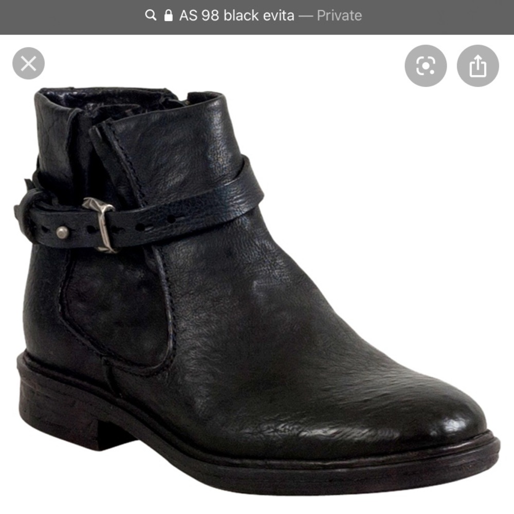 A.S.98 Black Leather Chelsea Boots